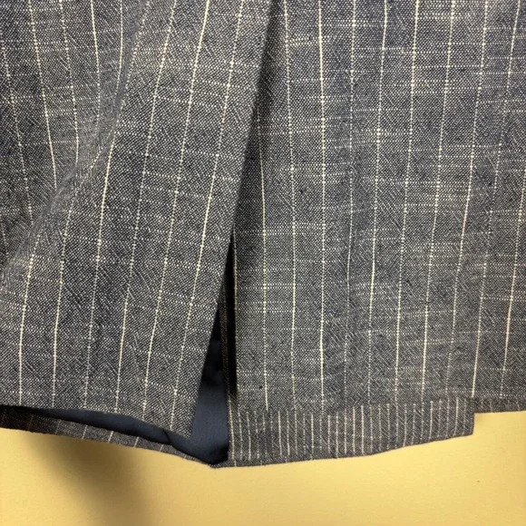 RAMY BROOK Womens Lilianna Double Breasted Striped‎ Blazer Size 0 Pinstripe Blue